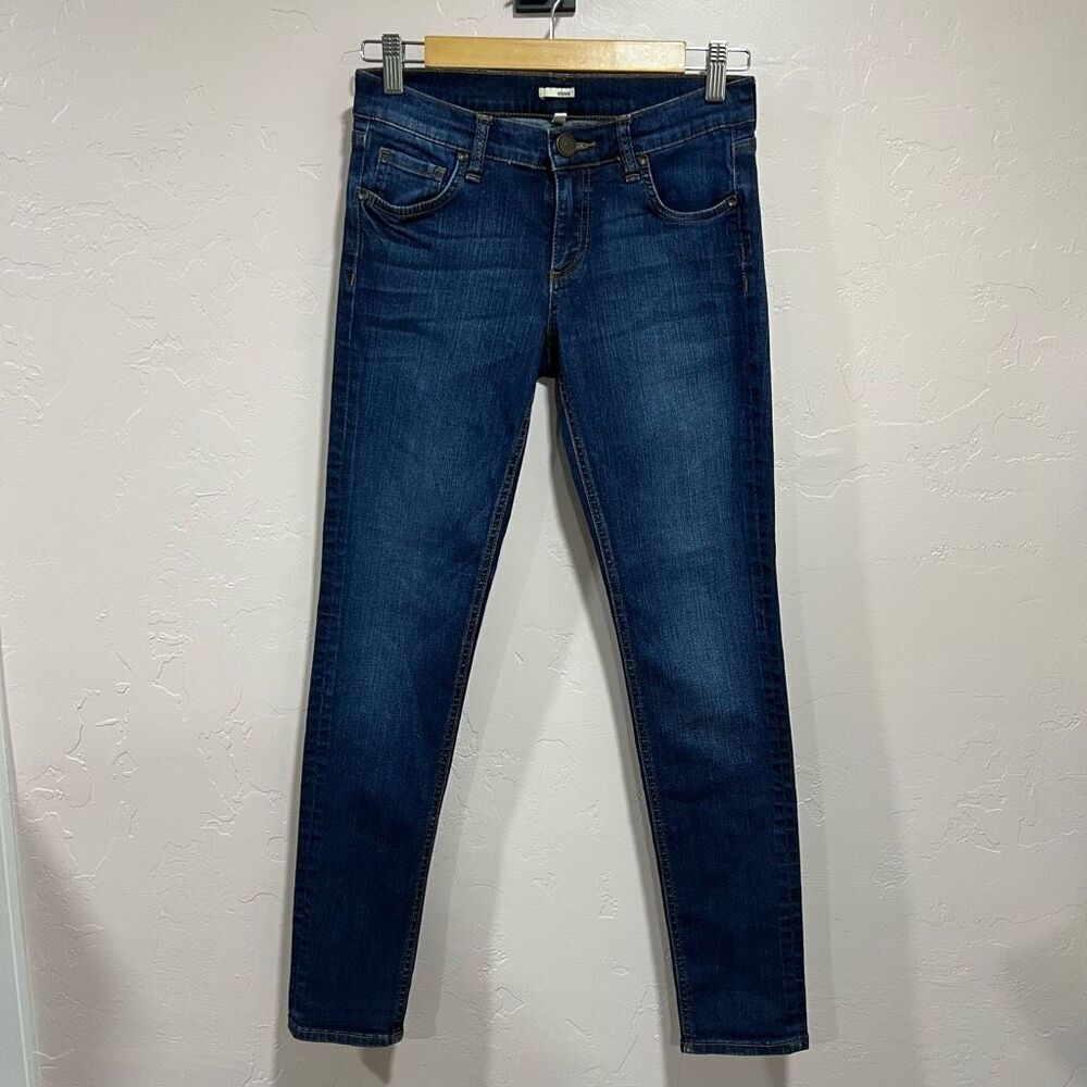 edyson jeans women's size 26 skinny mid Rise dark blue stretch casual denim